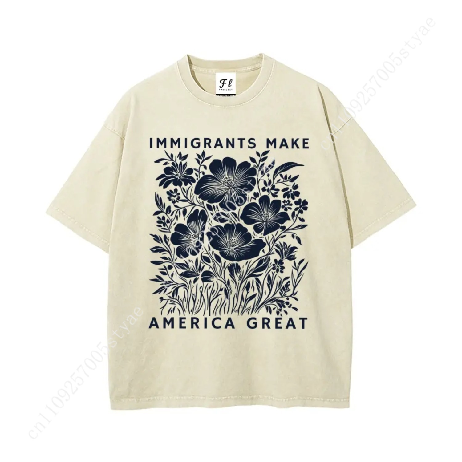 Quilt Cotton Summer - Immigrants Make America Great Oversize Unisex