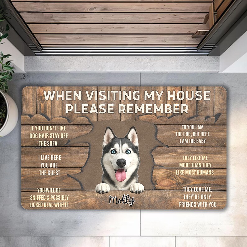 Your Home Textiles - Personalized Dog Portrait Doormat Custom Pet