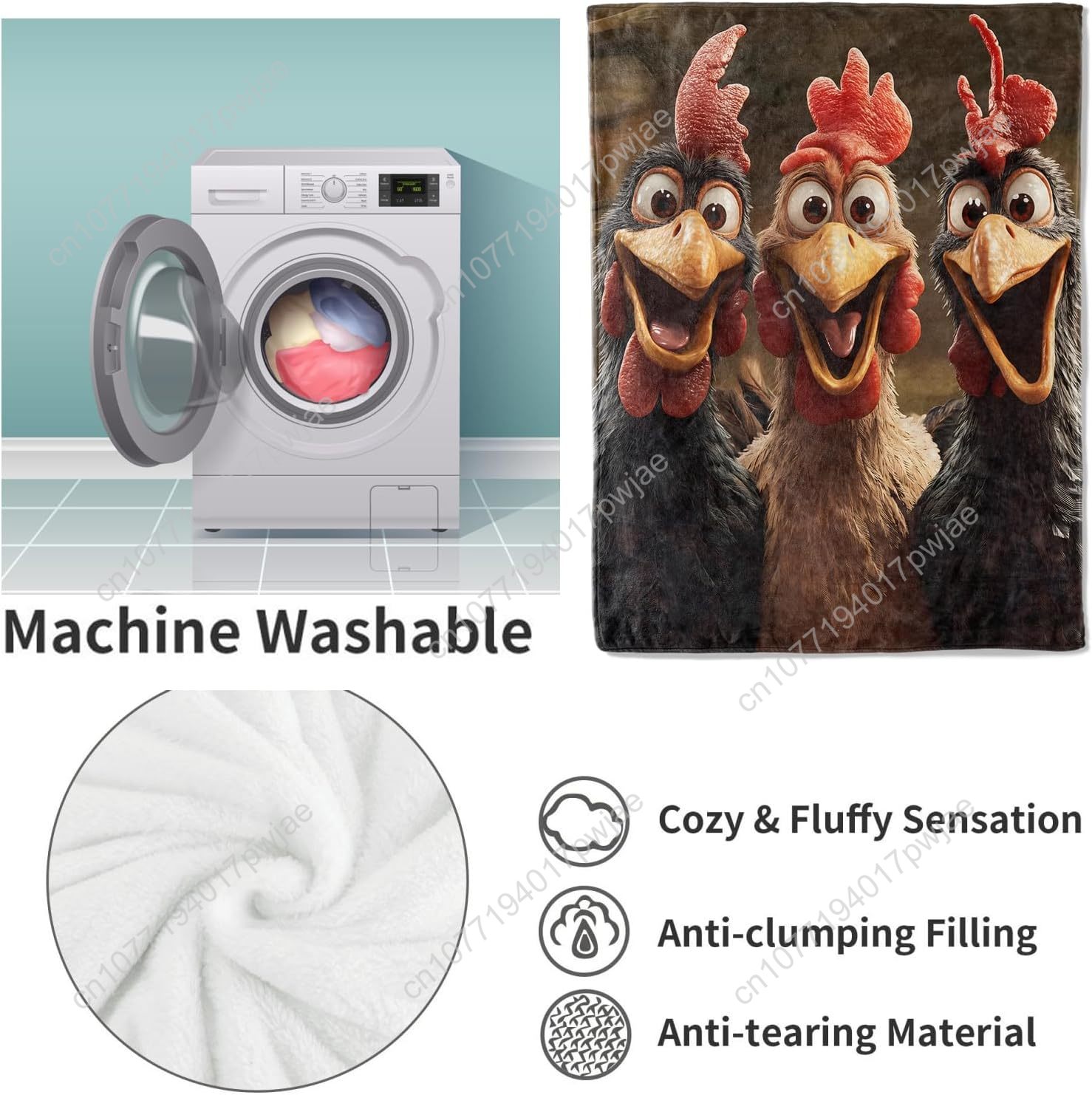 Chickens Blanket Gifts for Wom - Home Of Textiles ulasan dan harga