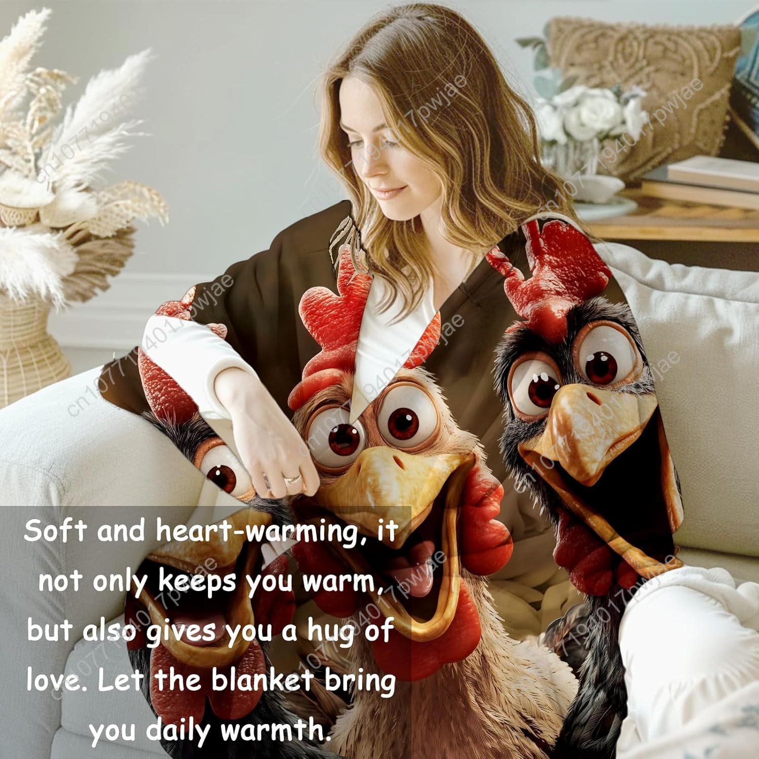 Chickens Blanket Gifts for Wom - Home Of Textiles ulasan dan harga