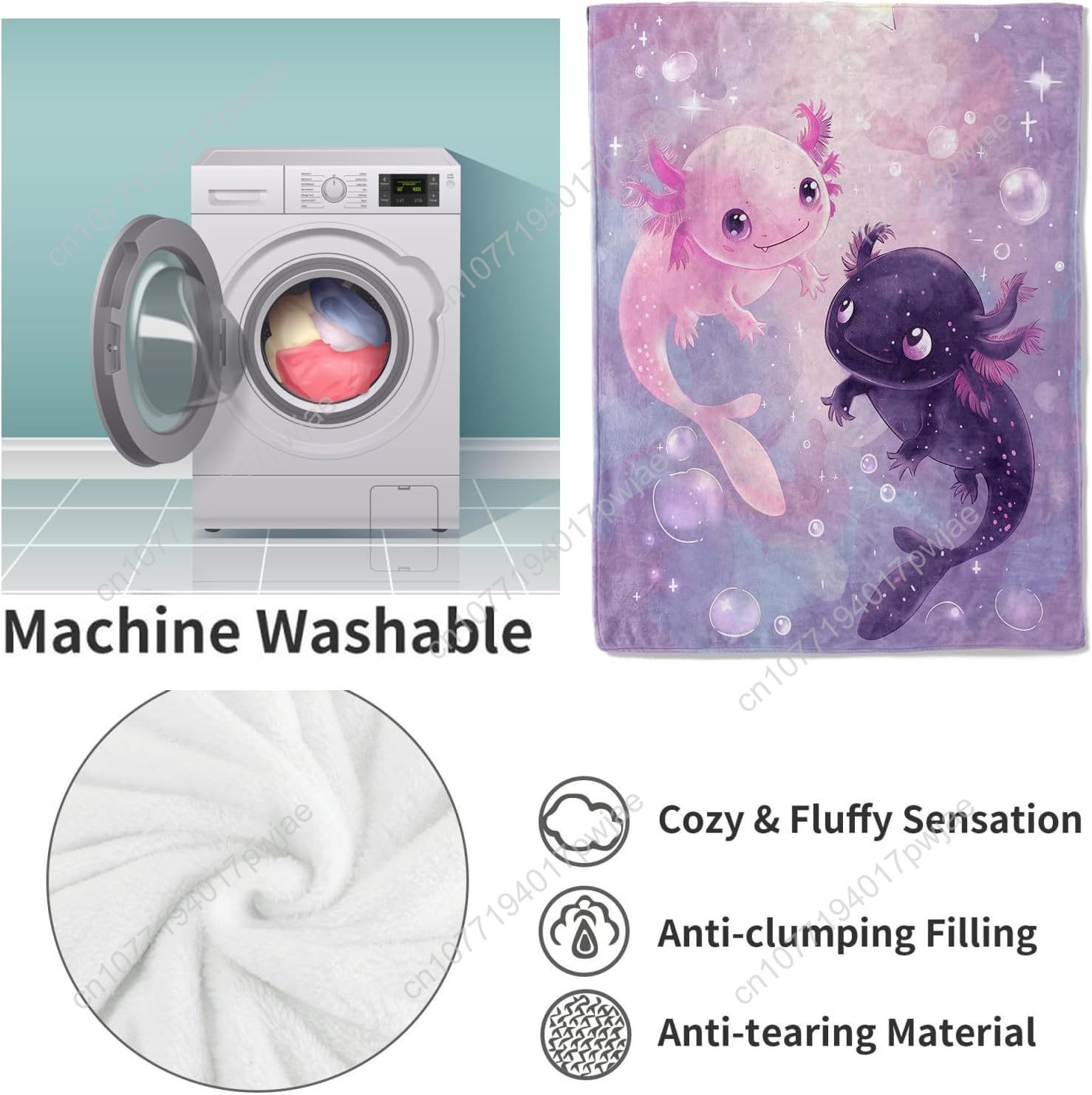 Axolotl Blanket Cute Axolotls  - Home Of Textiles ulasan dan harga