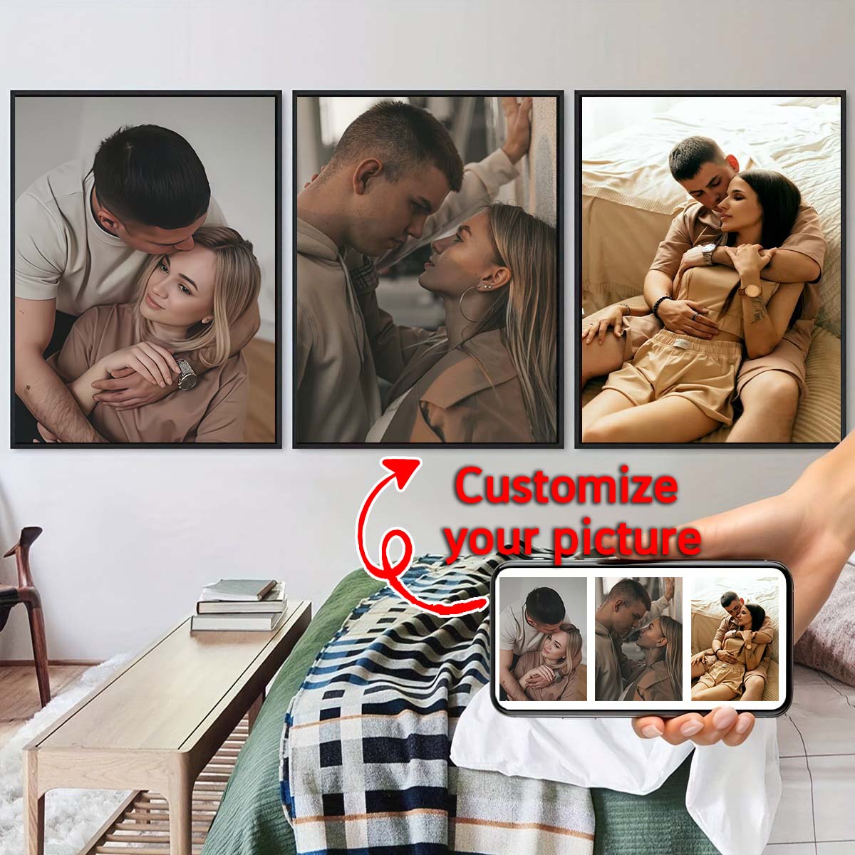 Triptych - 2D custom photo woo - Home Of Textiles ulasan dan harga