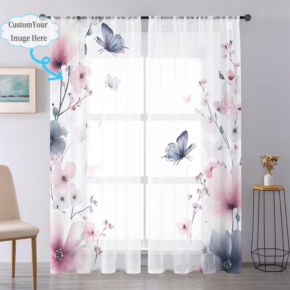 Custom 2D Flat 2pcs Sheer Curt - Home Of Textiles ulasan dan harga