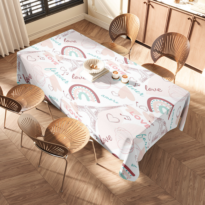 Multicolored Romantic Tableclo - Your Home Textiles ulasan dan harga