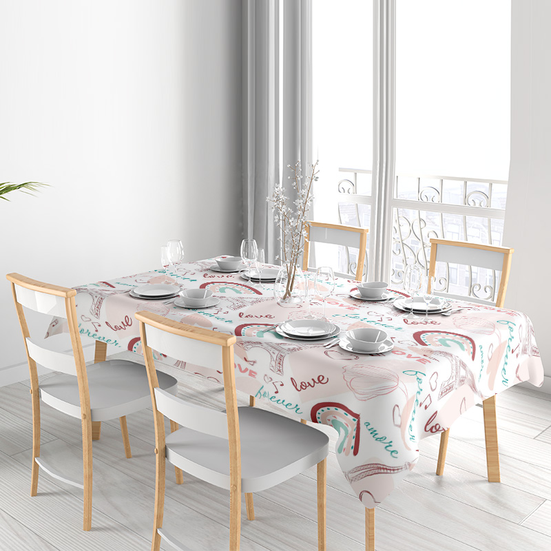 Multicolored Romantic Tableclo - Your Home Textiles ulasan dan harga