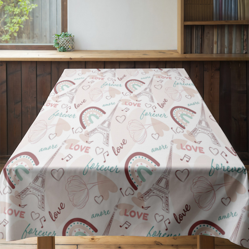 Multicolored Romantic Tableclo - Your Home Textiles ulasan dan harga