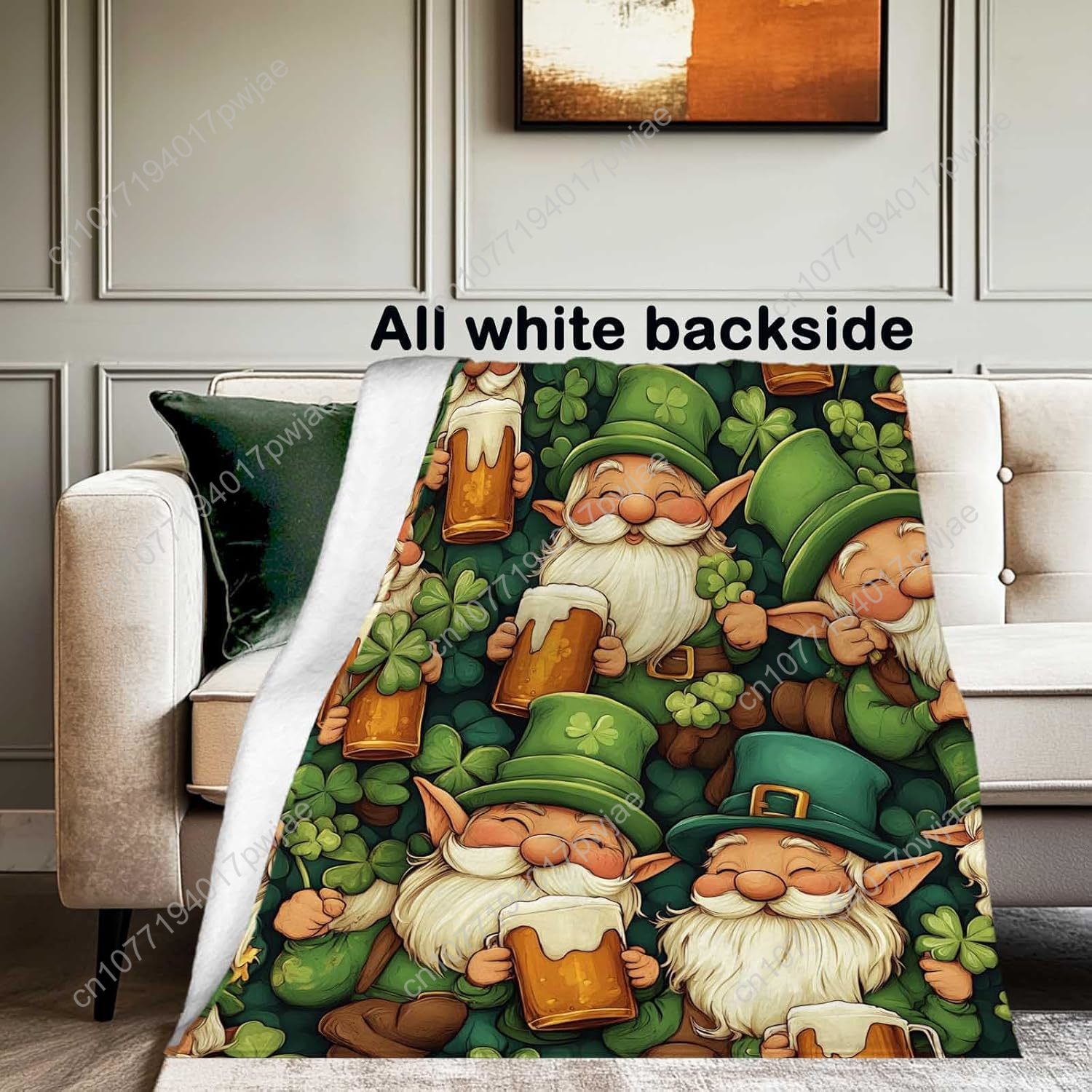 St. Patrick’s Day Gnome Throw  - Home Of Textiles ulasan dan harga