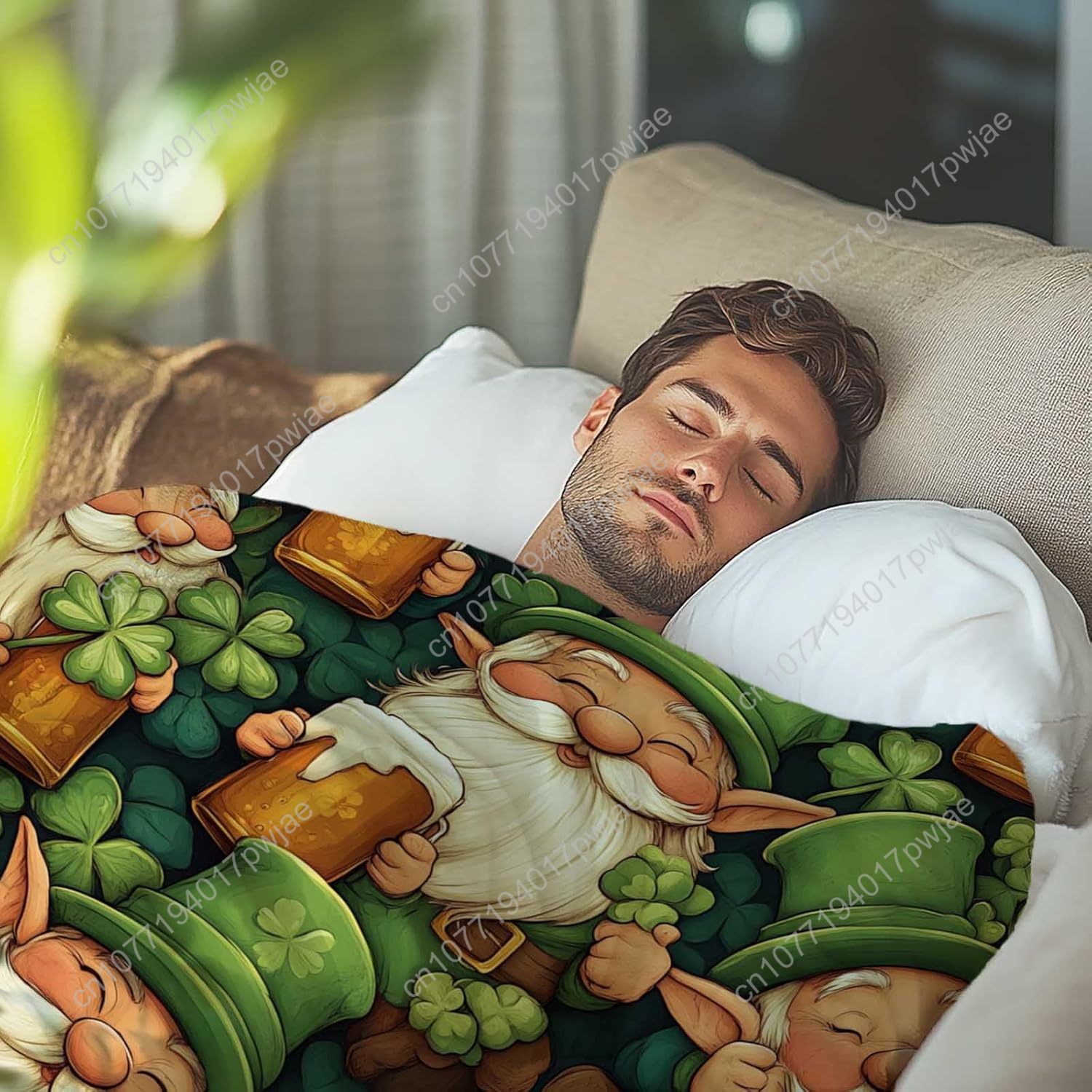 St. Patrick’s Day Gnome Throw  - Home Of Textiles ulasan dan harga