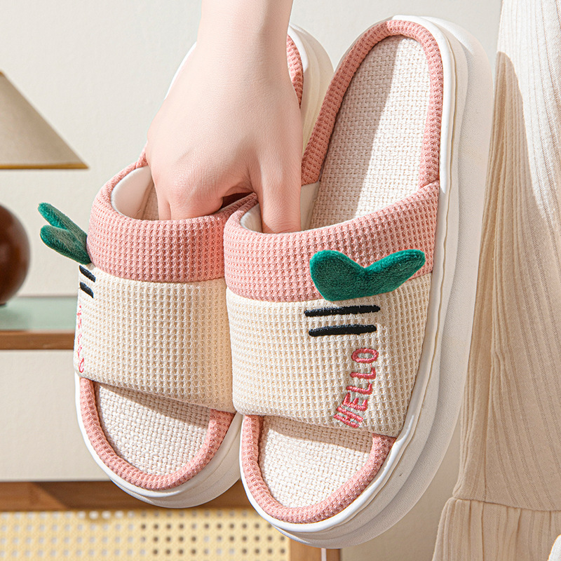 New Style Linen Slippers for W - Home Textile ulasan dan harga