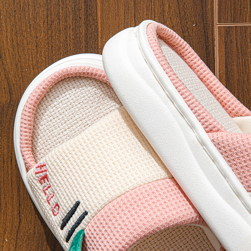 New Style Linen Slippers for W - Home Textile ulasan dan harga