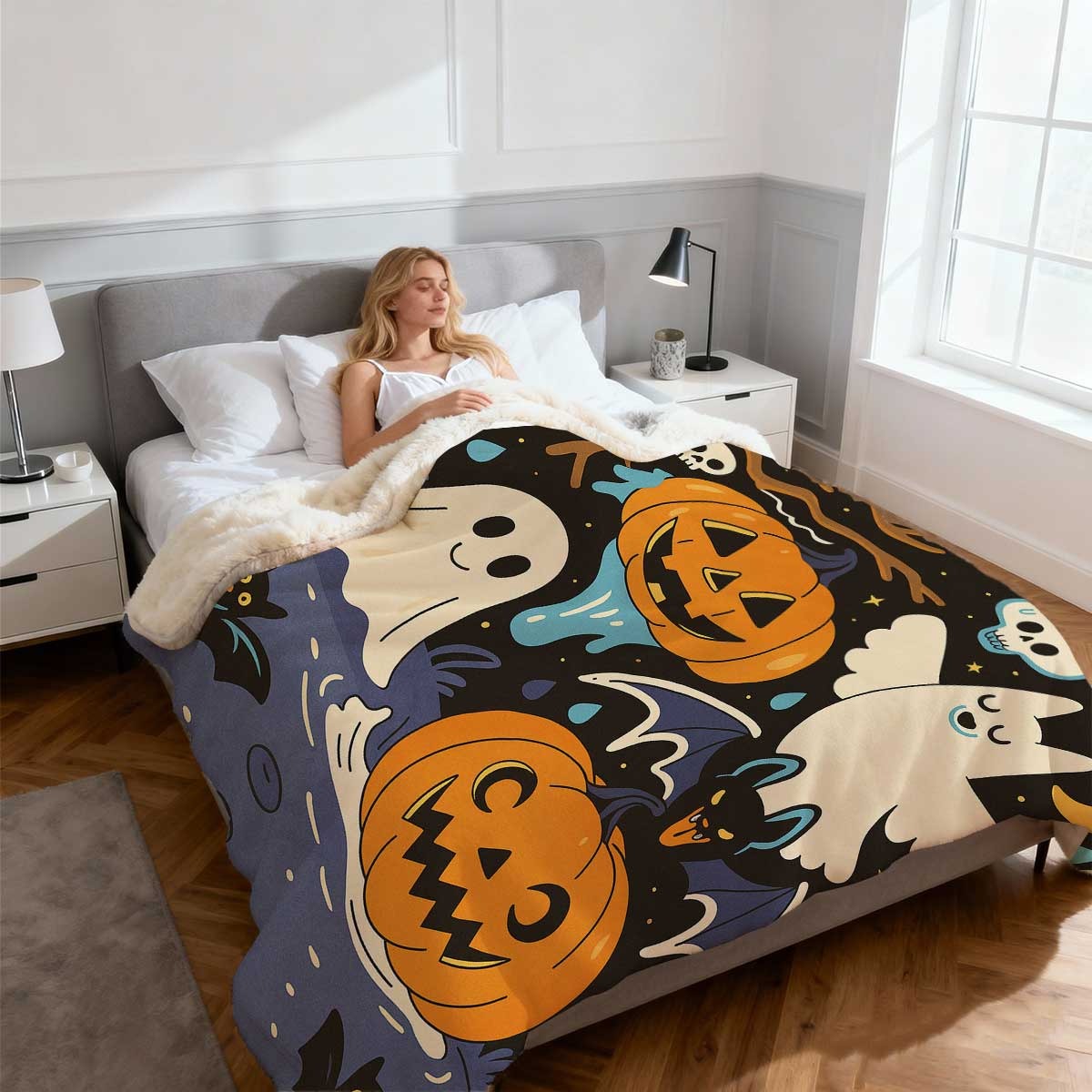 Cozy Throw Featuring Eerie Gho - Your Home Textiles ulasan dan harga