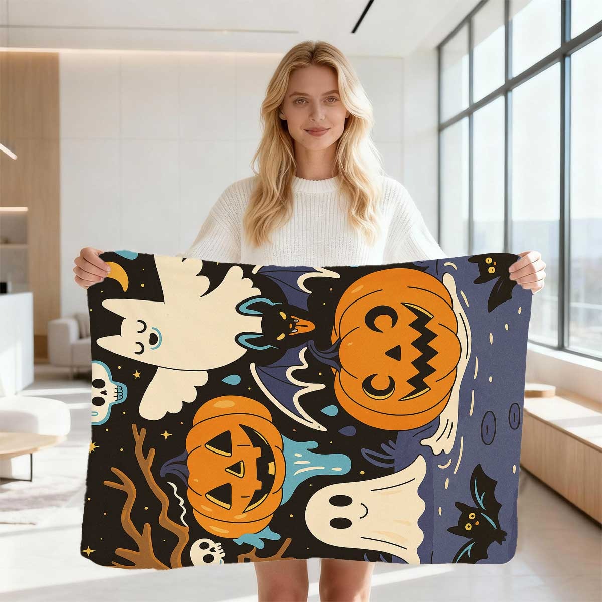 Cozy Throw Featuring Eerie Gho - Your Home Textiles ulasan dan harga