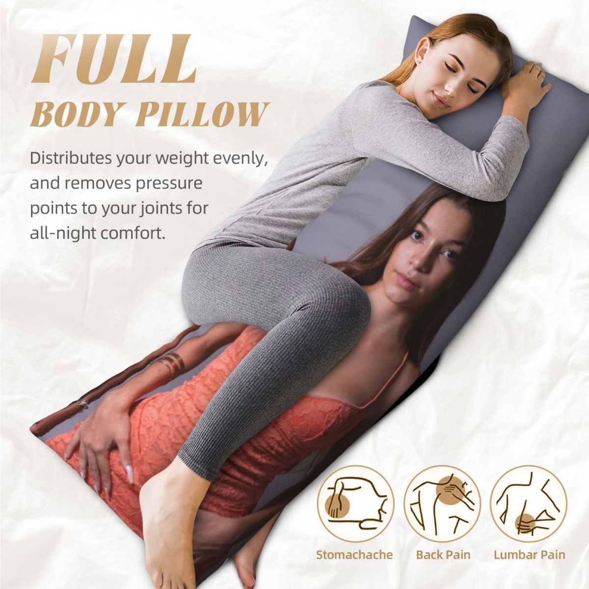 1 Custom Photo Body Pillowcase - Home Of Textiles ulasan dan harga